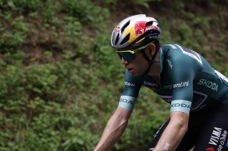 Wout Van Aert a été contraint à l'abandon sur la Vuelta mardi KEYSTONE/EPA/Javier Lizon